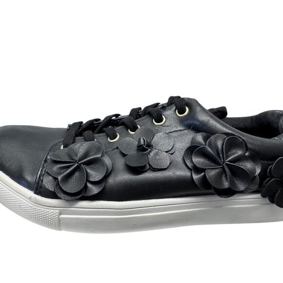 "NANETTE LEPORE" WINSLET, 8, Leather Sneakers, 3-D Flower,Fairy,Whimsygoth, - Picture 4 of 13